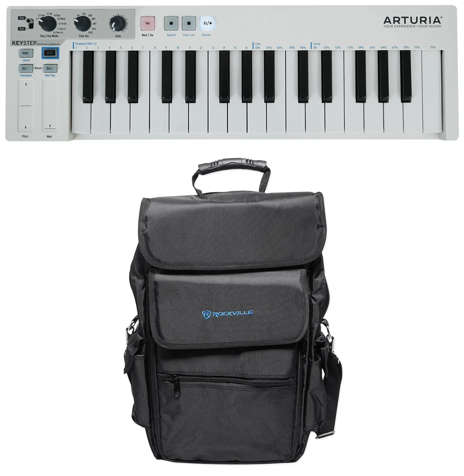 Arturia KeyStep Sequencer Midi USB Live/DJ/Recording Keyboard Controller + Bag