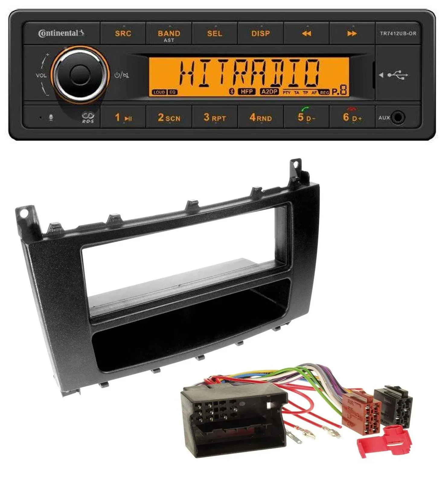 Continental MP3 Bluetooth AUX USB Autoradio für Mercedes CLK W209 C-Klasse W203