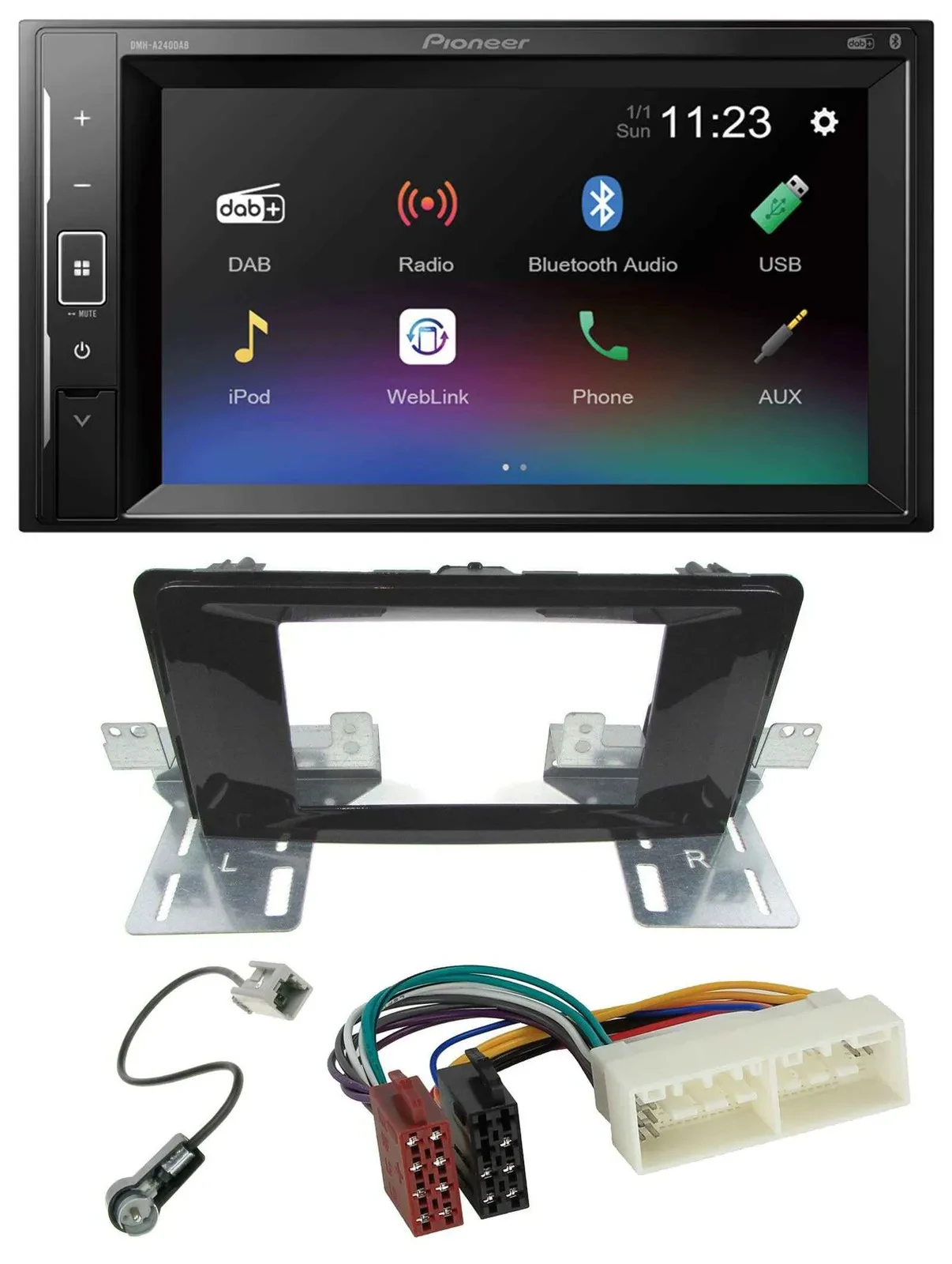 Pioneer DAB MP3 2DIN Bluetooth USB Autoradio für Hyundai H 350 (ab 2016)