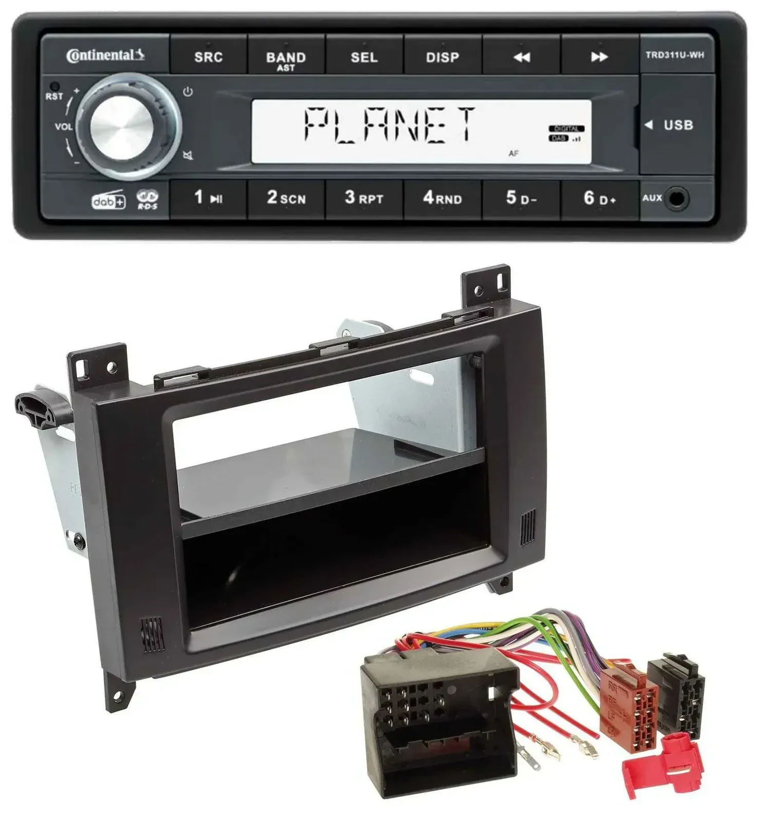 Continental MP3 AUX USB DAB 1DIN Autoradio für Mercedes A- B-Klasse Vito Profive