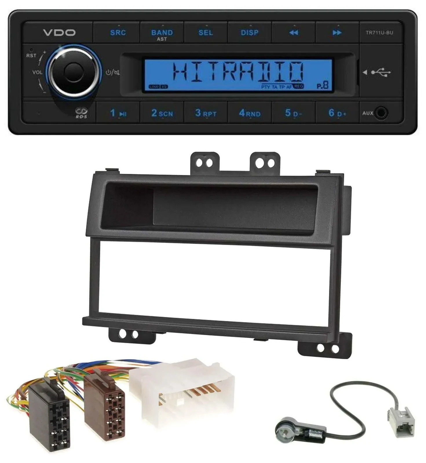 VDO AUX 1DIN MP3 USB Autoradio für Hyundai i20 (2008-2011)