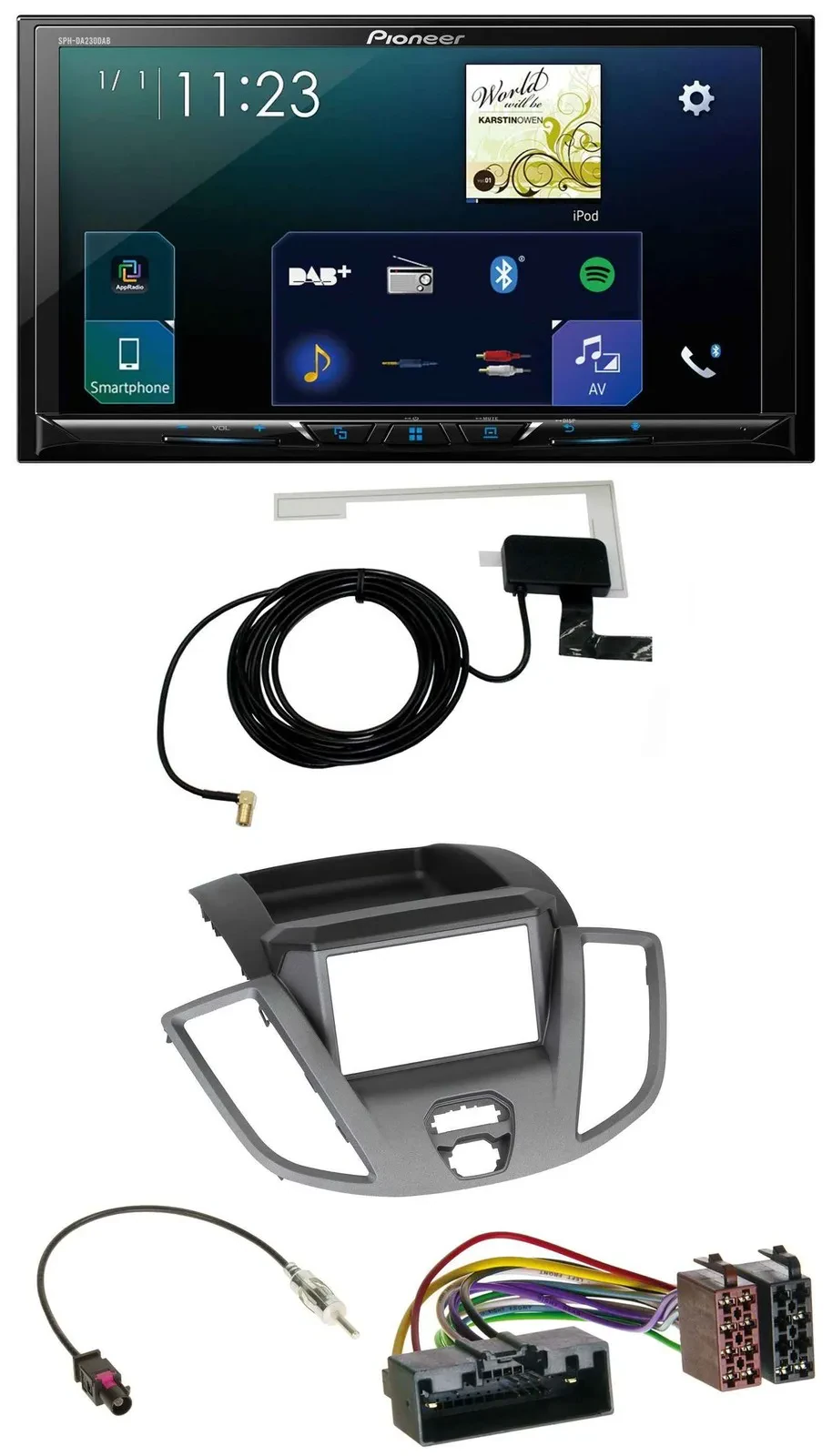 Pioneer 2DIN DAB USB MP3 Bluetooth Autoradio für Ford Transit V363 2014-2018