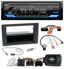 JVC Bluetooth DAB USB Lenkrad Autoradio für Saab 9-5 YS3E Facelift 2005-2011