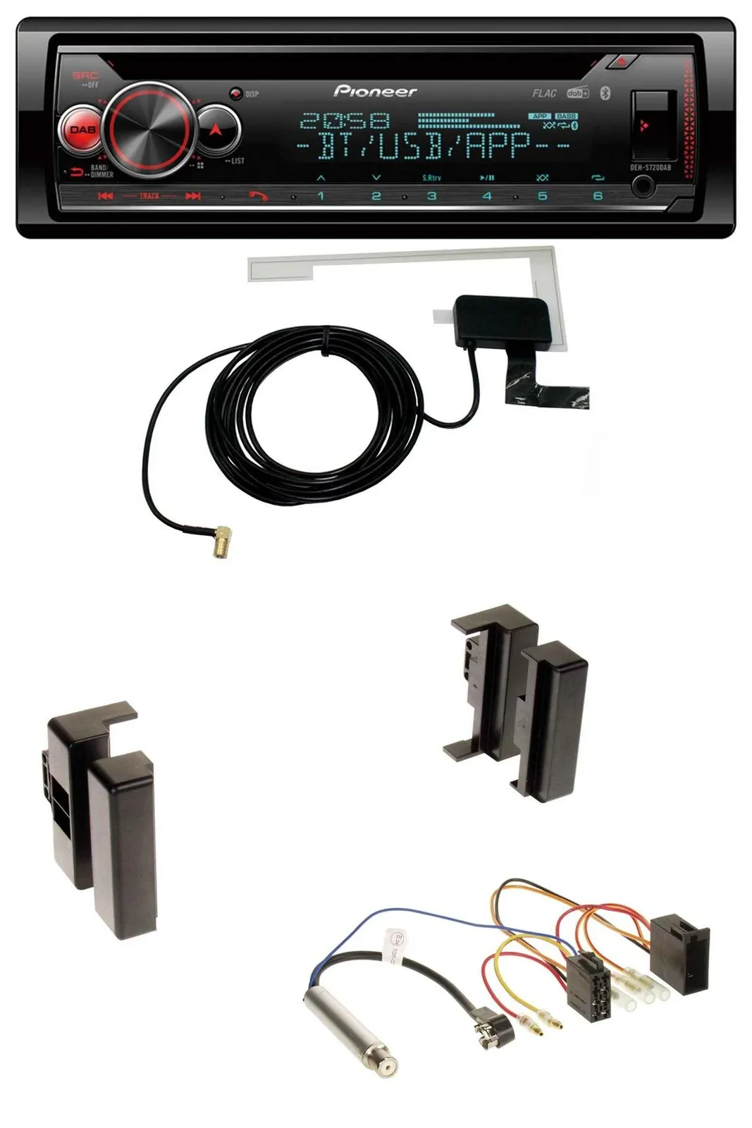 Pioneer DAB CD MP3 USB Bluetooth Autoradio für Audi A4 B5 bis 99 A6 C4 bis 97 A8