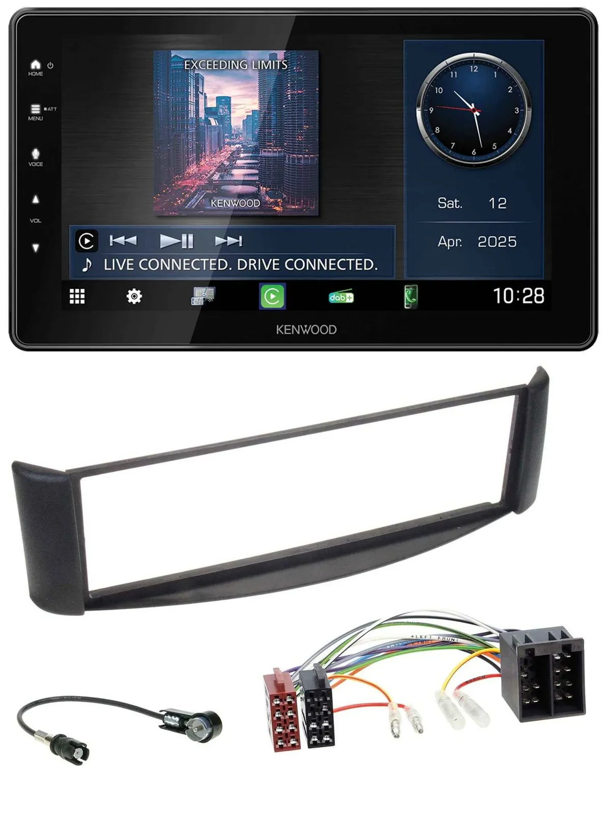 Kenwood MP3 Bluetooth USB DAB Autoradio für Smart ForTwo (1998-2007)