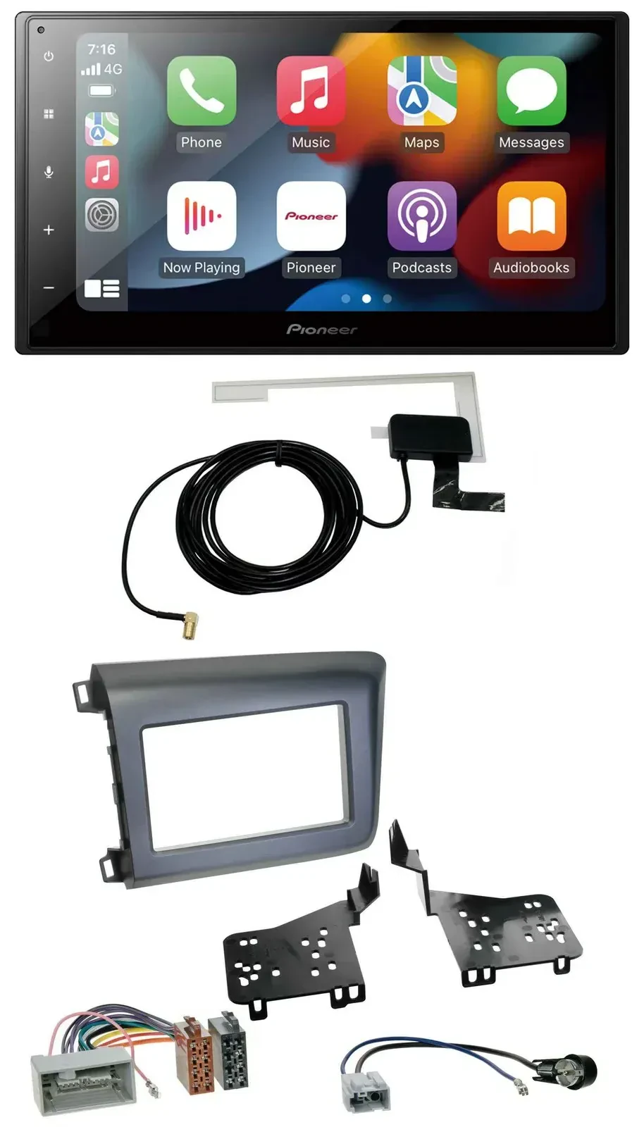 Автомагнитола для Honda Civic (US) Pioneer 2-DIN, MP3, USB, Bluetooth, DAB