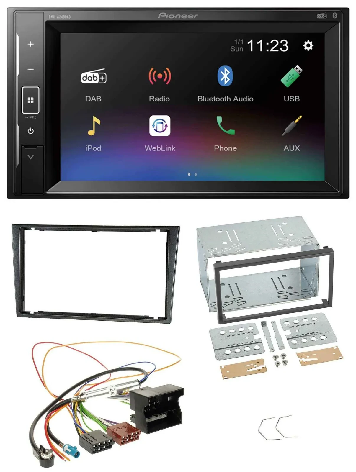 Pioneer DAB MP3 2DIN Bluetooth USB Autoradio für Opel Combo C Meriva Corsa C Tig