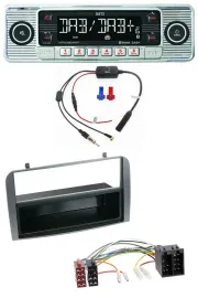 Dietz DAB USB MP3 Bluetooth Autoradio für Alfa Romeo 147 GT Ablagefach anthrazit