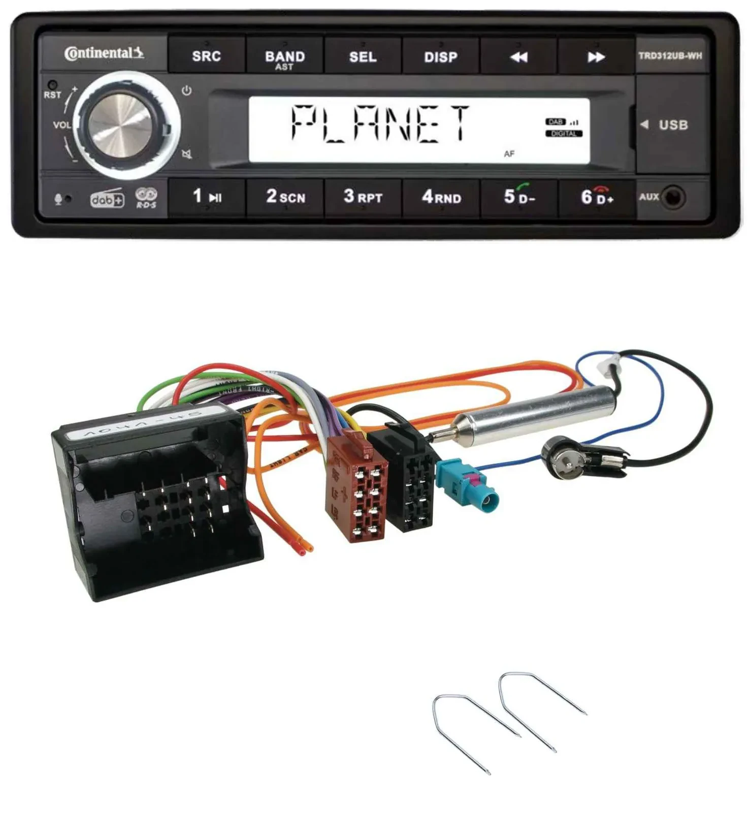 Continental USB 1DIN AUX DAB MP3 Autoradio für Peugeot Expert ab 2016 Traveller