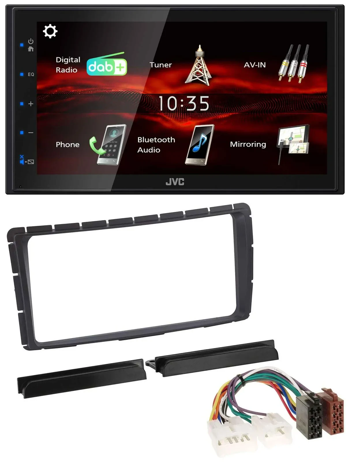 JVC USB Bluetooth MP3 DAB 2DIN Autoradio für Toyota Hilux (ab 2011)