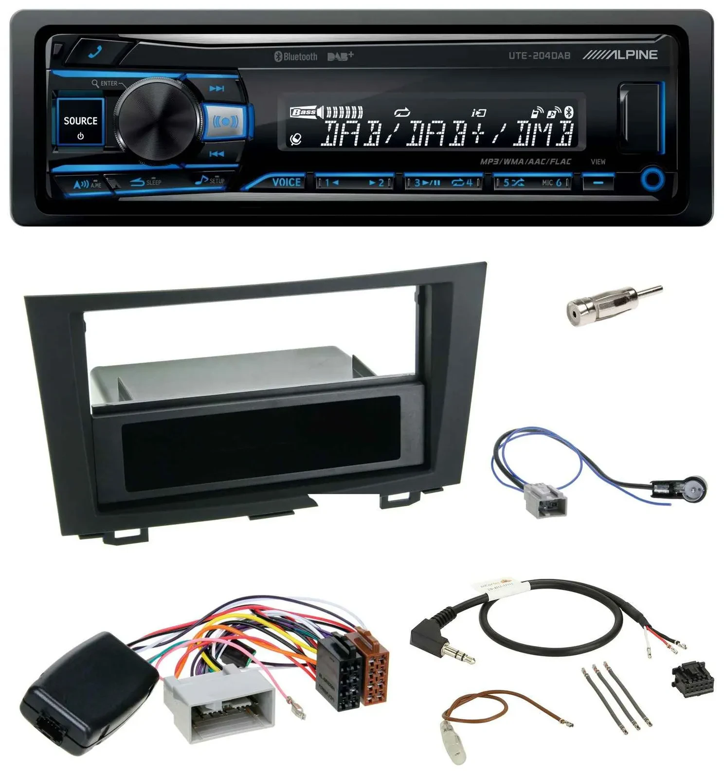 Alpine USB Bluetooth DAB Lenkrad Autoradio für Honda CRV (2006-2012)