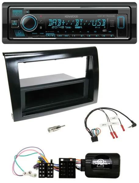 Kenwood Lenkrad Bluetooth DAB USB CD Autoradio für Fiat Bravo 2007-2014