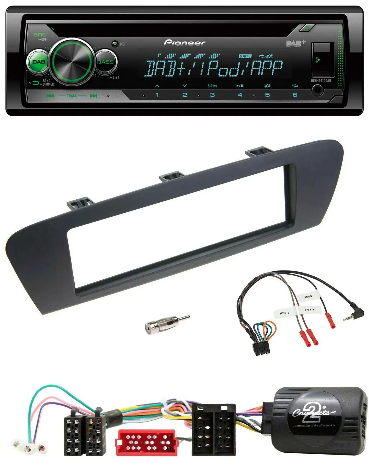 Pioneer USB MP3 DAB Lenkrad CD Autoradio für Renault Scenic Grand Scenic ab 2009