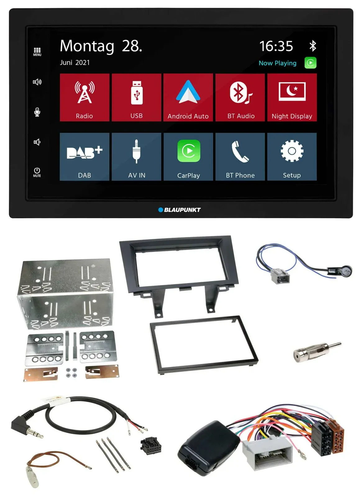 Blaupunkt Lenkrad Bluetooth DAB 2DIN USB Autoradio für Honda CRV 2006-2012