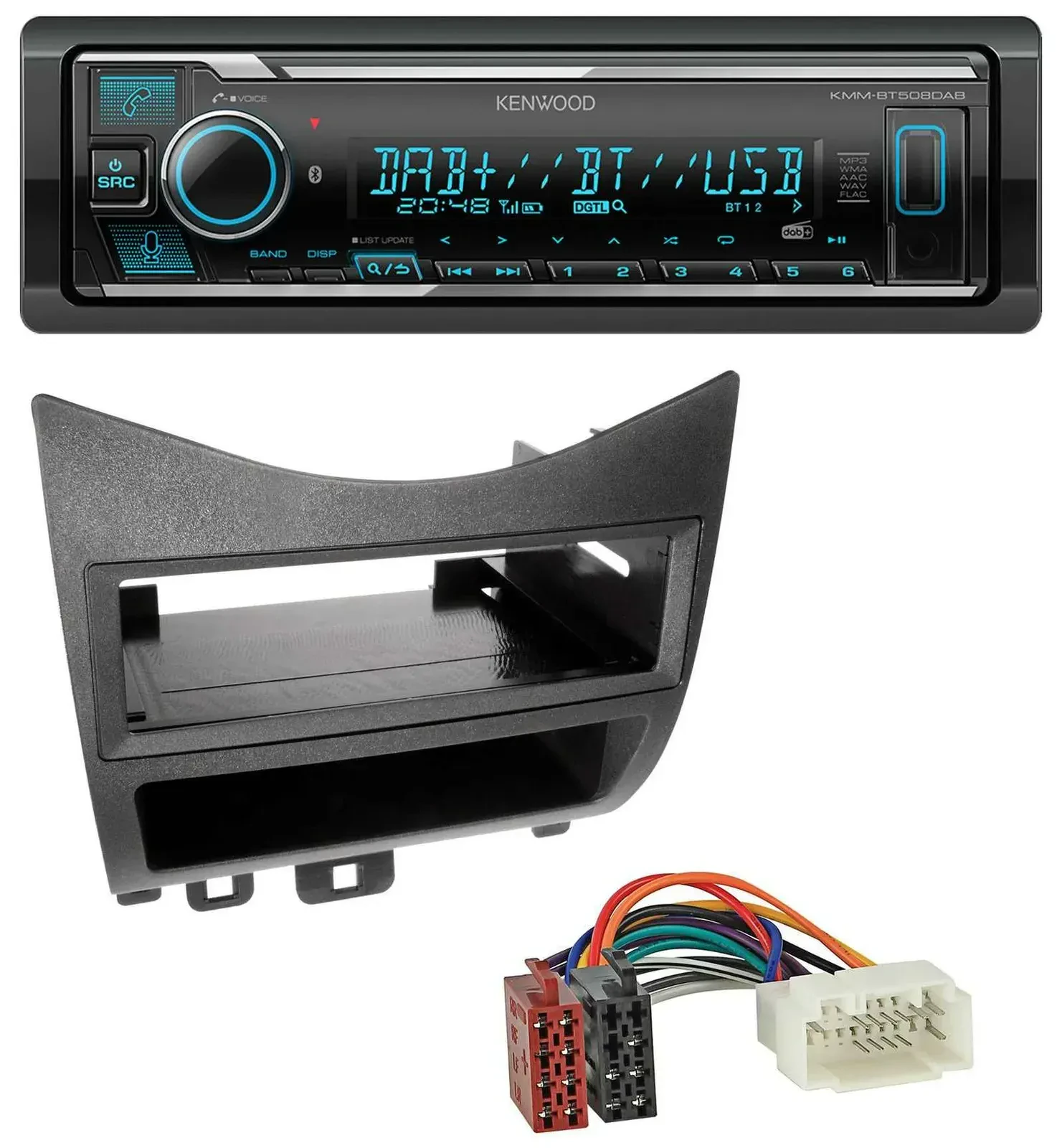 Автомагнитола для Honda Accord (2003–2007) Kenwood Bluetooth, MP3, DAB, USB