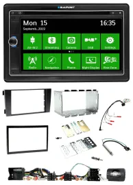 Автомагнитола Blaupunkt 2DIN, Bluetooth, DAB, USB, навигация (TMC), поддержка кнопок на руле, для Audi A6 C5 (2001–2004)