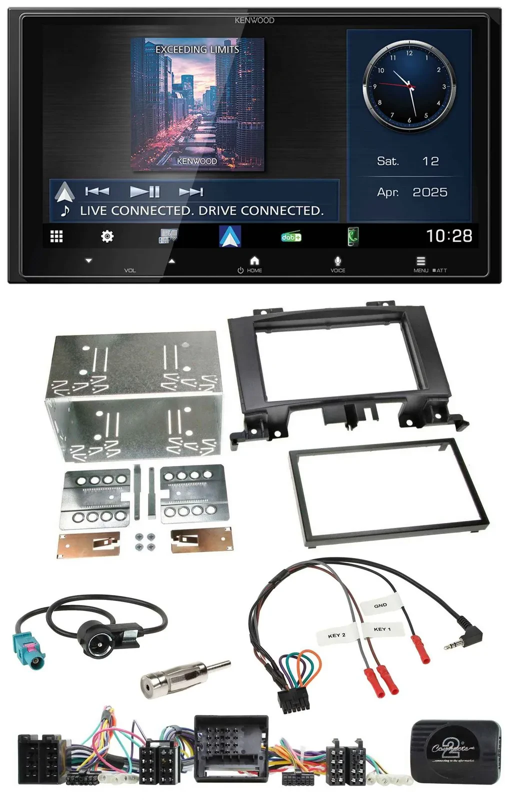 Автомагнитола для Mercedes Sprinter Audio 5 2 Kenwood 2DIN, Bluetooth, USB, DAB, управление с руля