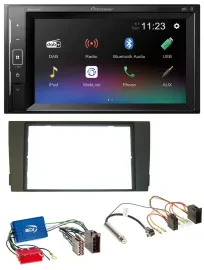 Pioneer DAB MP3 2DIN Bluetooth USB Autoradio für Audi A6 C5 01-05 Aktivsystem Mi