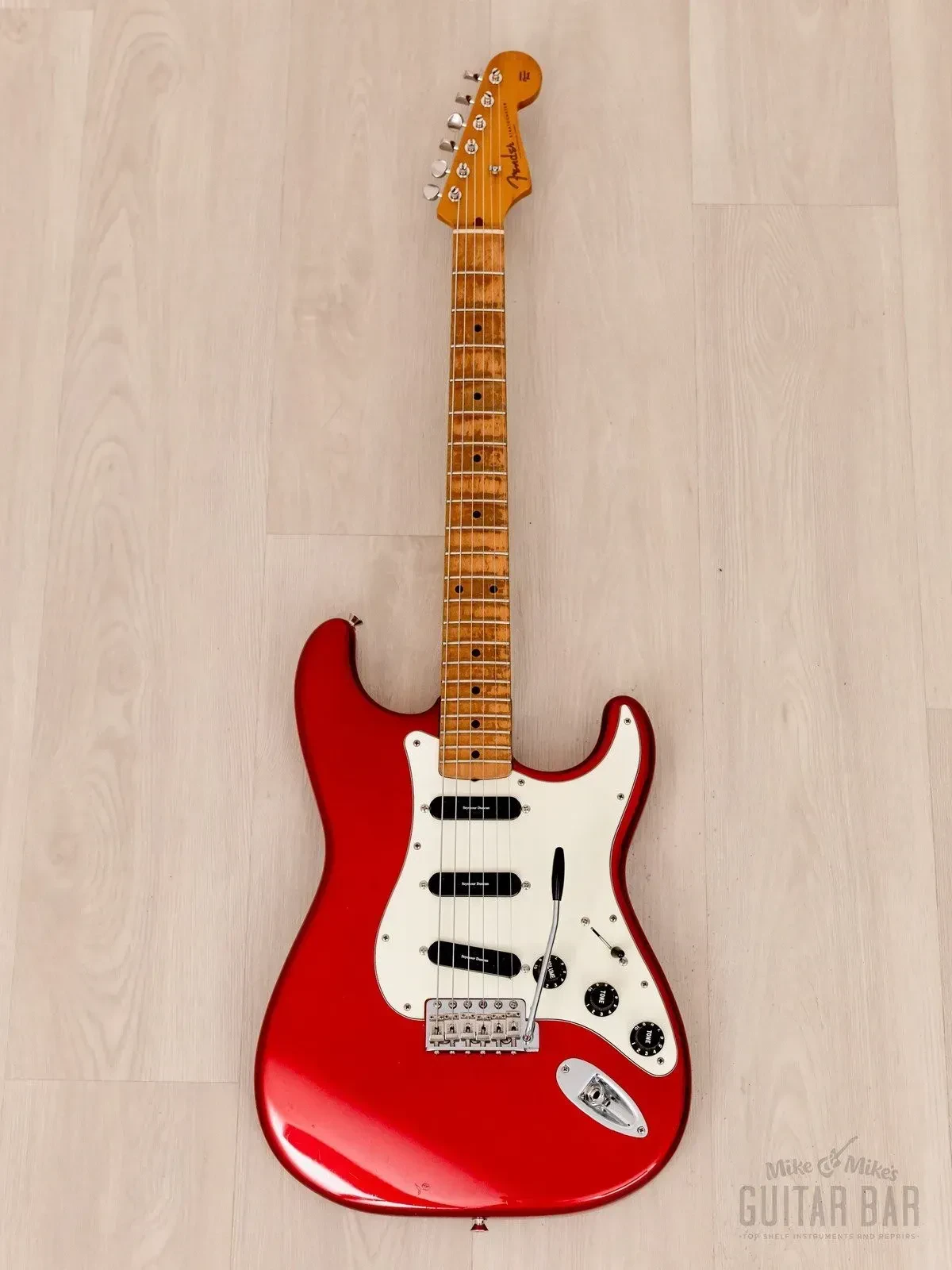 Электрогитара Fender Order Made Stratocaster Scalloped HHH Candy Apple Red w/gigbag Japan 1990