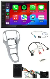 Kenwood Lenkrad USB DAB 2DIN Bluetooth Autoradio für Opel Astra J ab 09 Platinsi