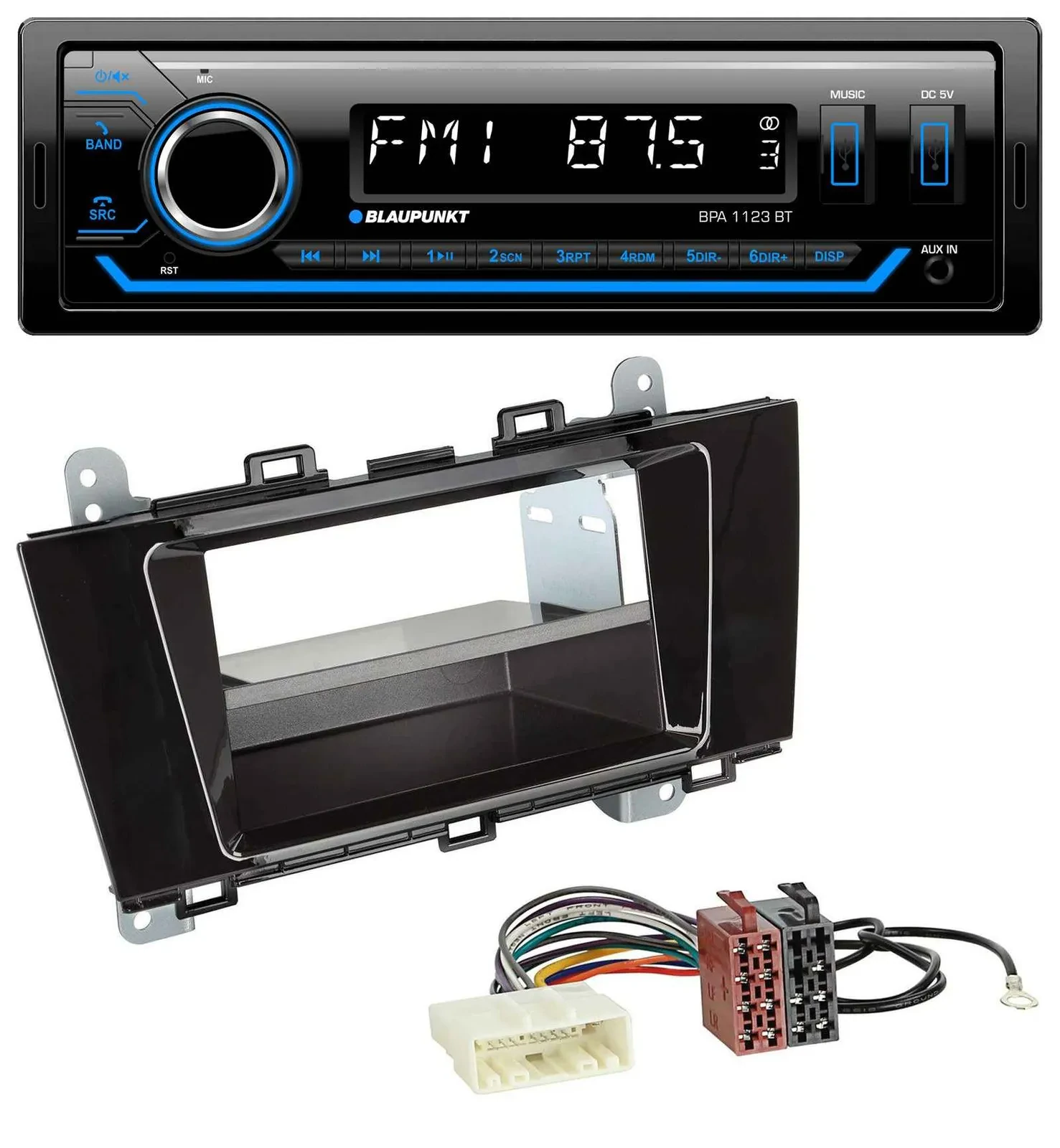 Blaupunkt MP3 Bluetooth USB AUX Autoradio für Subaru Outback (ab 2015)