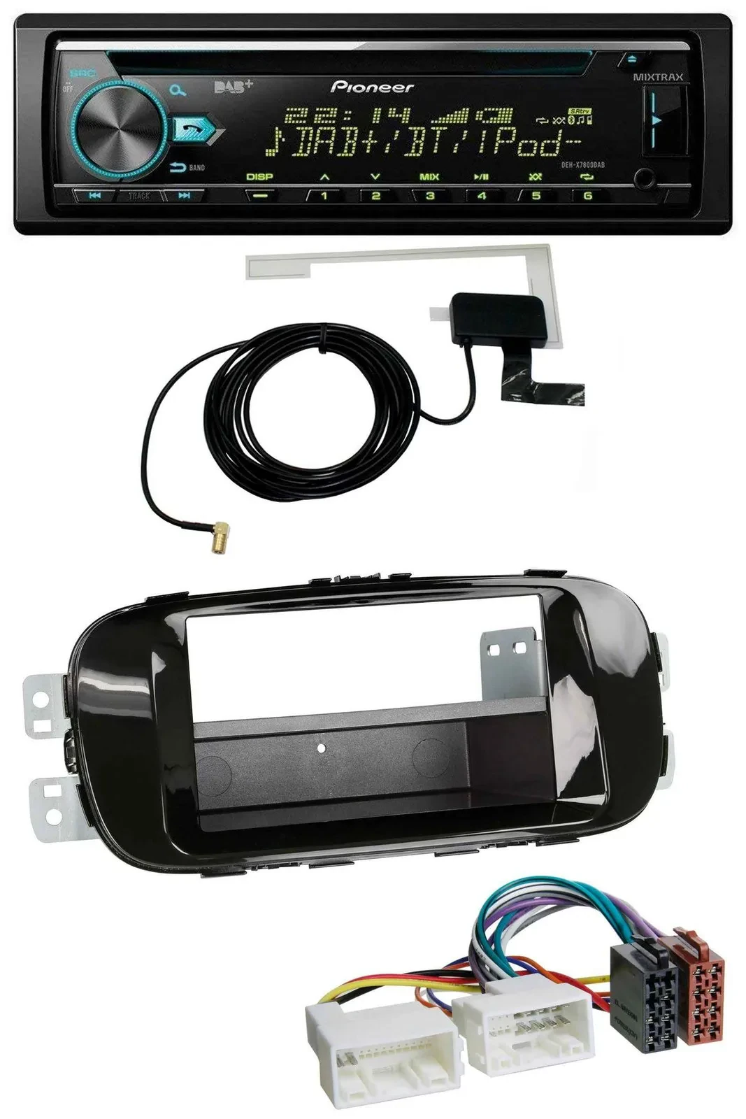 Автомагнитола Pioneer CD/USB/DAB/MP3/AUX для Kia Soul PS (с 2014), глянцевый чёрный