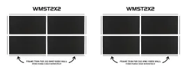 (2) American DJ WMST2 Top and Bottom, Middle Trim Sections for WMS Panel Series