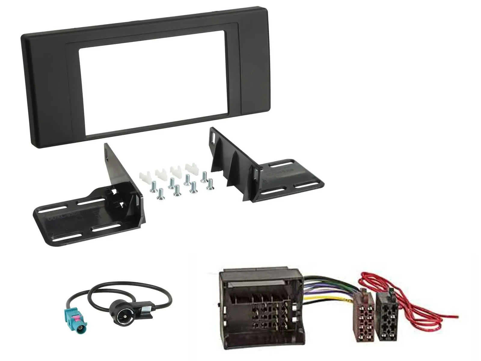 Einbauset Doppel DIN Autoradio für BMW X5 E53 2002 2006 Quadlook