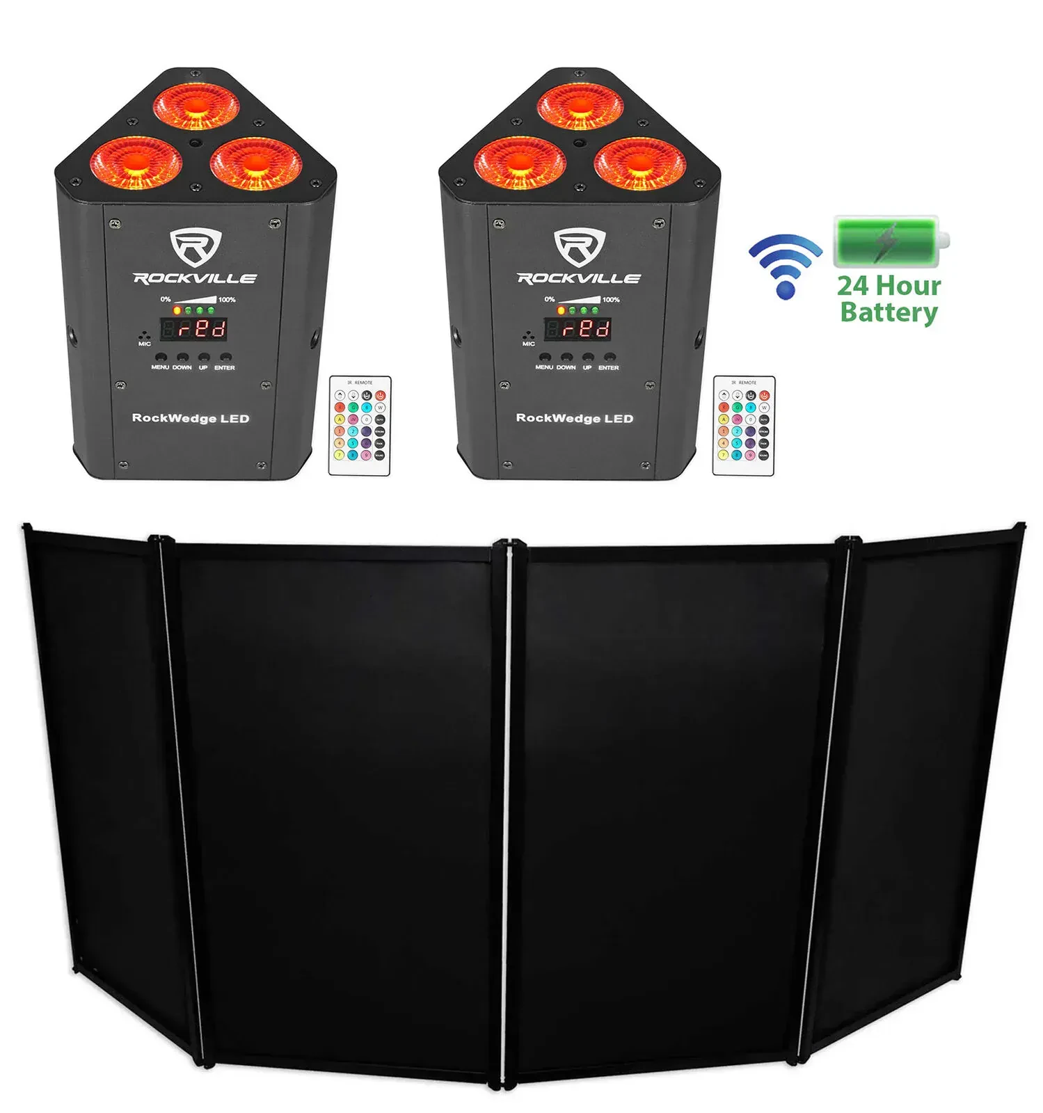 Комплект светового оборудования Rockville RFAAC+(2) RockWedge LED