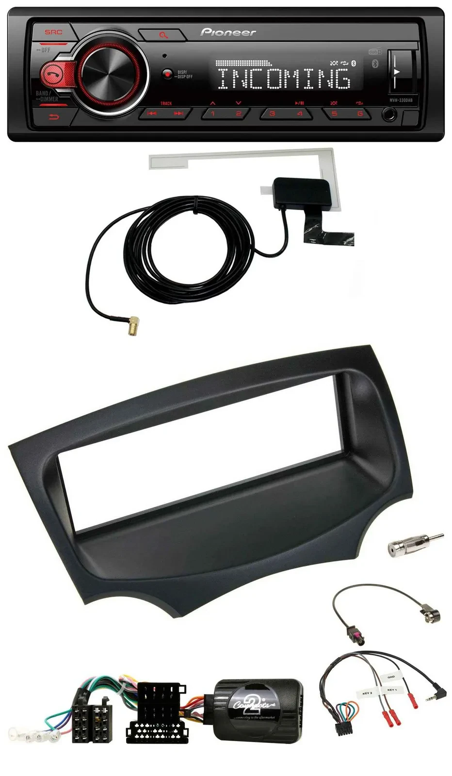 Pioneer USB Lenkrad DAB Bluetooth Autoradio für Ford Ka RU8 2008-2017