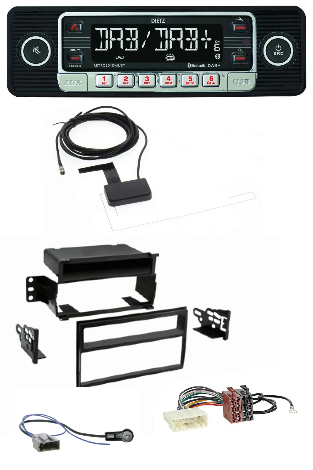 Автомагнитола Dietz DAB Bluetooth USB MP3 для Nissan Tiida/Versa C11 (2007–2011)