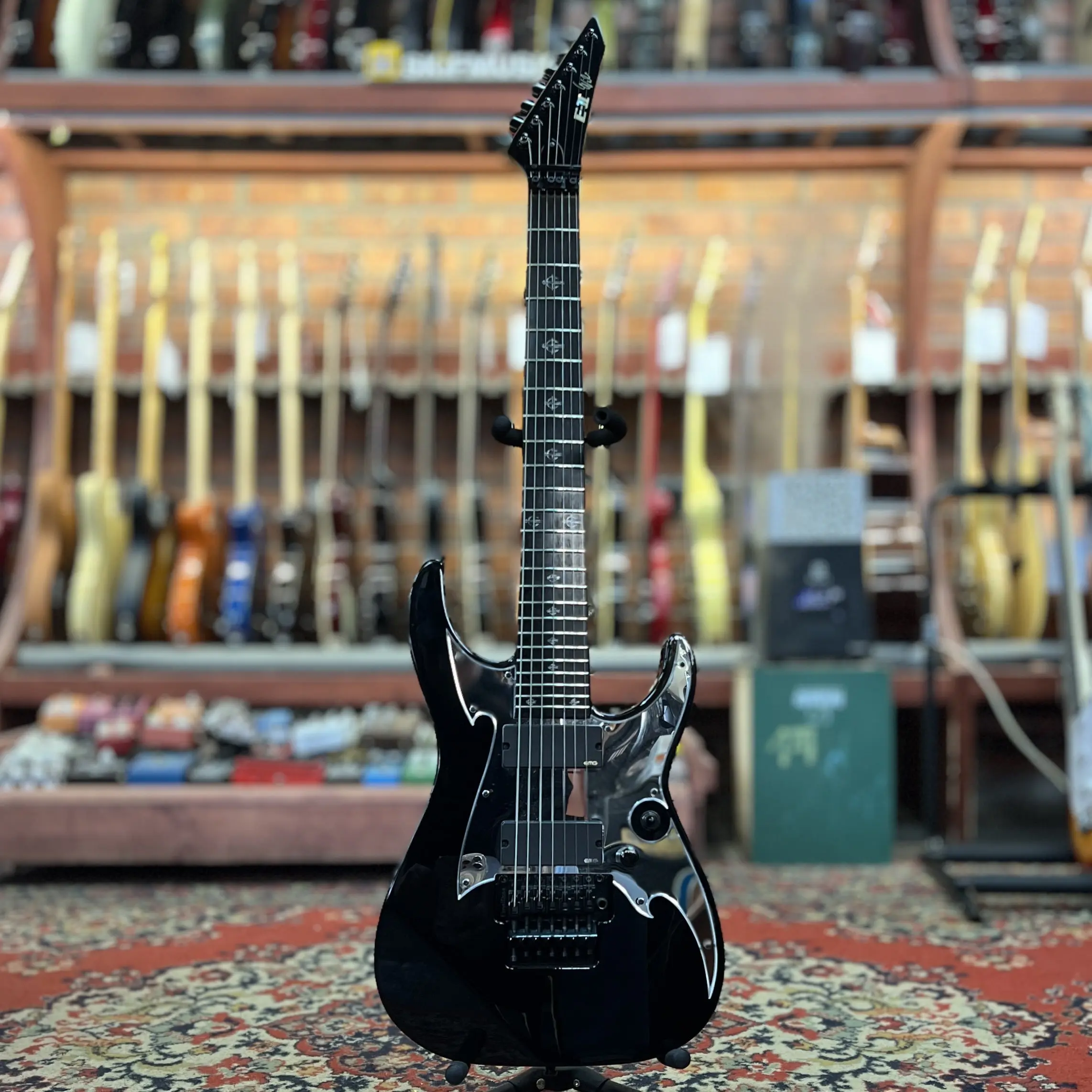 Электрогитара ESP E-2 EV-7 H-H Black Japan 2010's W/Gigbag