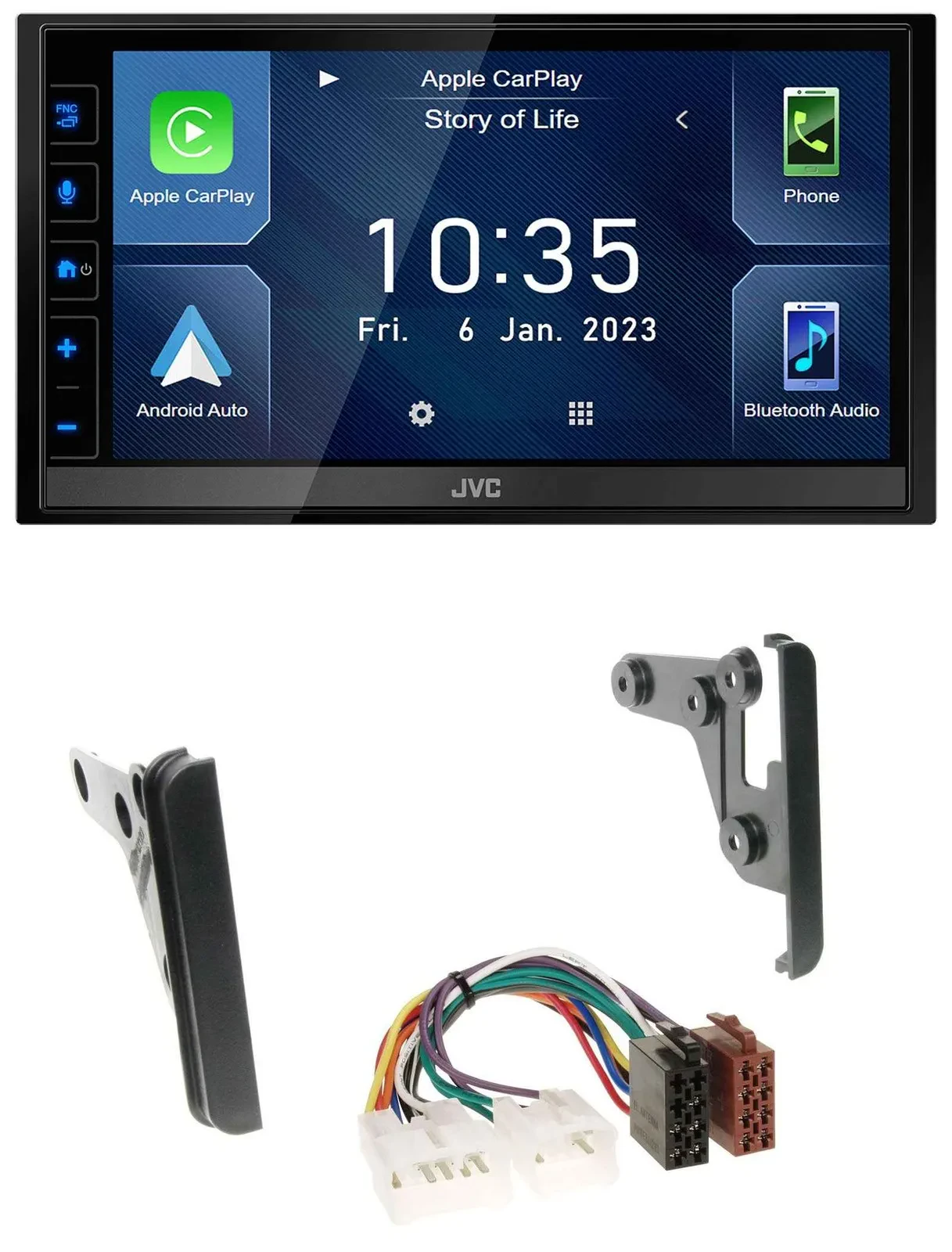 JVC DAB Bluetooth MP3 USB 2DIN Autoradio für Toyota Tundra Celica FJ