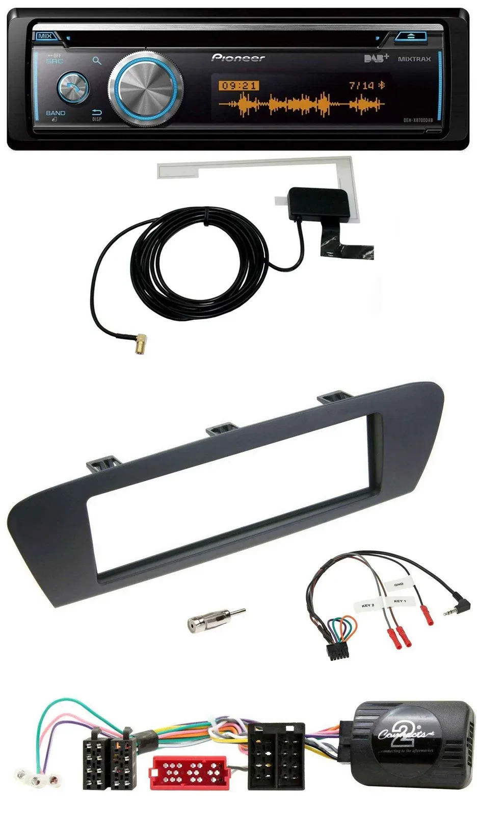 Pioneer Bluetooth DAB Lenkrad USB CD Autoradio für Renault Scenic Grand Scenic a