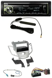 Автомагнитола Pioneer для Ford Fiesta JA8 (2010–2017), CD/MP3, USB, AUX, DAB, серебристая