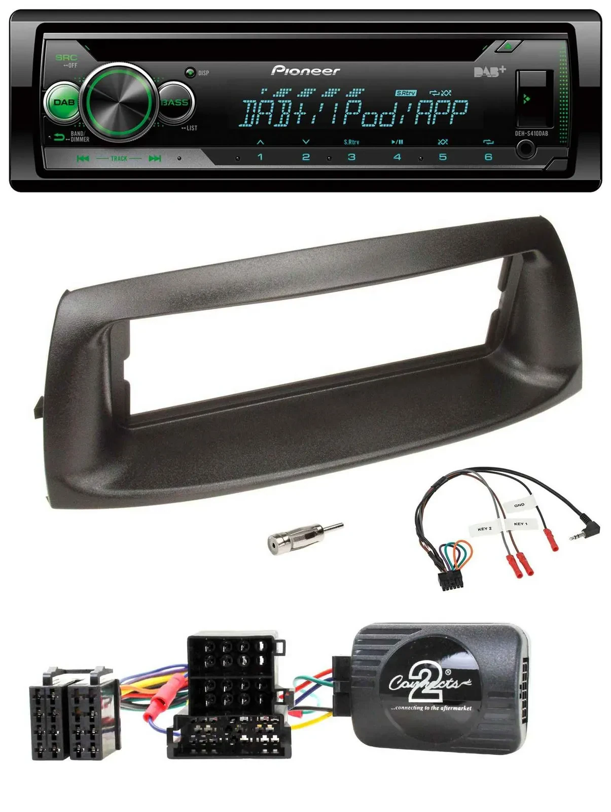 Автомагнитола Pioneer USB MP3 DAB CD для Fiat Punto 1999–2005