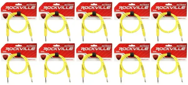 Коммутационный кабель Rockville RCTR103Y Yellow 0.9 м (10 штук)