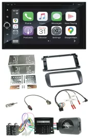 Blaupunkt DAB USB Bluetooth Lenkrad 2DIN TMC Navigation für Ford S-Max Mondeo Pr