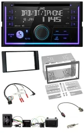 JVC Lenkrad USB 2DIN DAB Bluetooth CD Autoradio für Ford Kuga 2008-12 schwarz