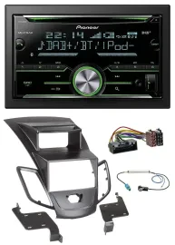 Pioneer Bluetooth MP3 DAB 2DIN USB CD Autoradio für Ford Fiesta 10-17 Display sc