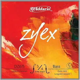 Струна для контрабаса D'Addario Zyex Series Double Bass Low C Extended E String 3/4 Size Medium