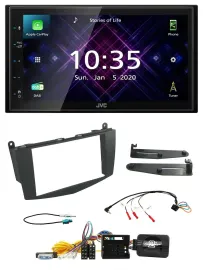 JVC DAB 2DIN Lenkrad Bluetooth USB Autoradio für Mercedes C-Klasse 07-11 W204 oh