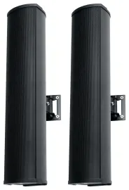 (2) Rockville WET ARRAY 4 Black Line Array Speakers For church/School/Auditorium