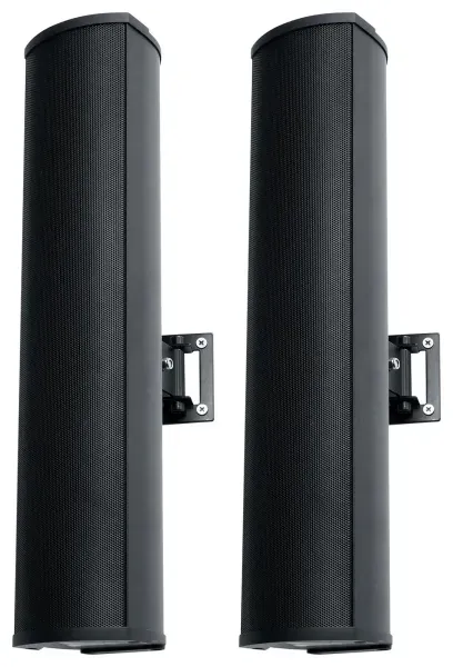 (2) Rockville WET ARRAY 4 Black Line Array Speakers For church/School/Auditorium