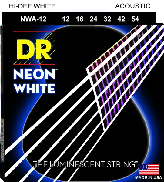 Струны для акустической гитары DR Strings HI-DEF NEON DR NWA-12, 12 - 54