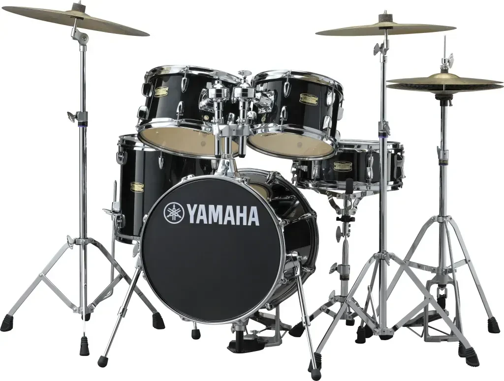 Барабанная установка Yamaha Manu Katche Junior Kit JK6F5-RB, черная, со стойками