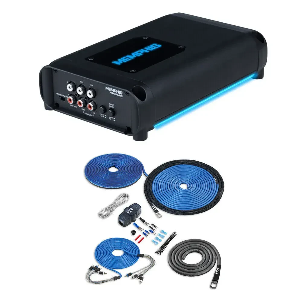 Усилитель мощности Memphis PRX500.4V2 4-канальный Class-D 500W RMS (набор)