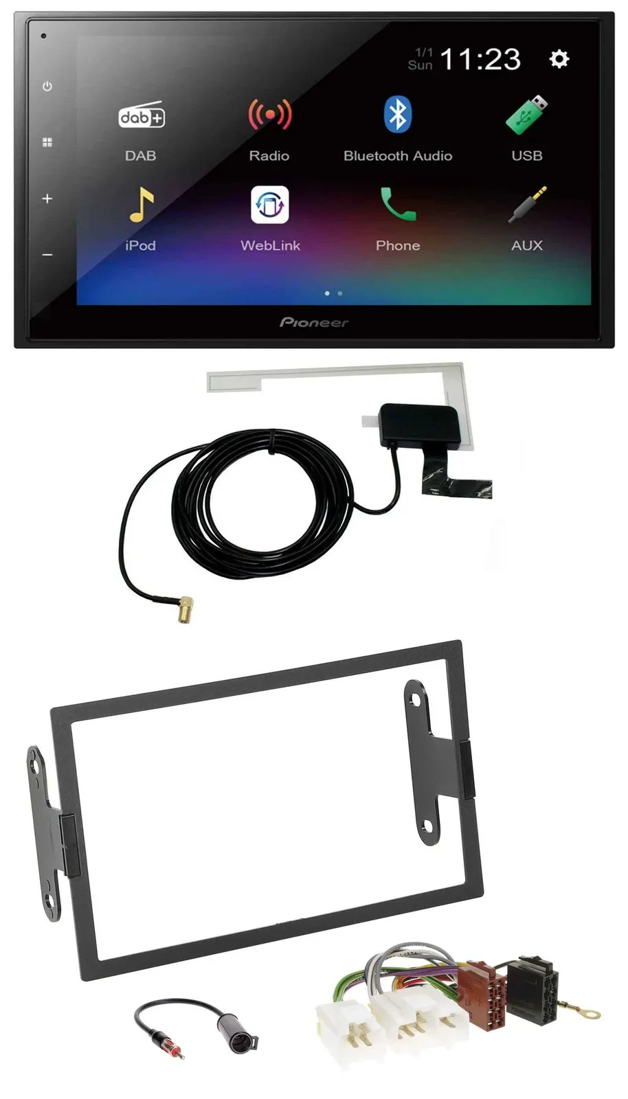 Pioneer DAB MP3 Bluetooth 2DIN USB Autoradio für Nissan 200 SX 1994-1998 240 SX