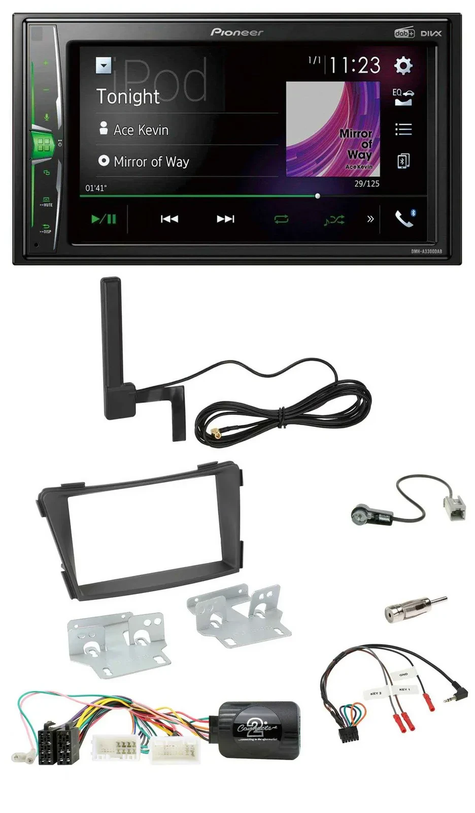 Pioneer MP3 DAB Lenkrad 2DIN Bluetooth Autoradio für Hyundai i40 VF ab 2011 schw
