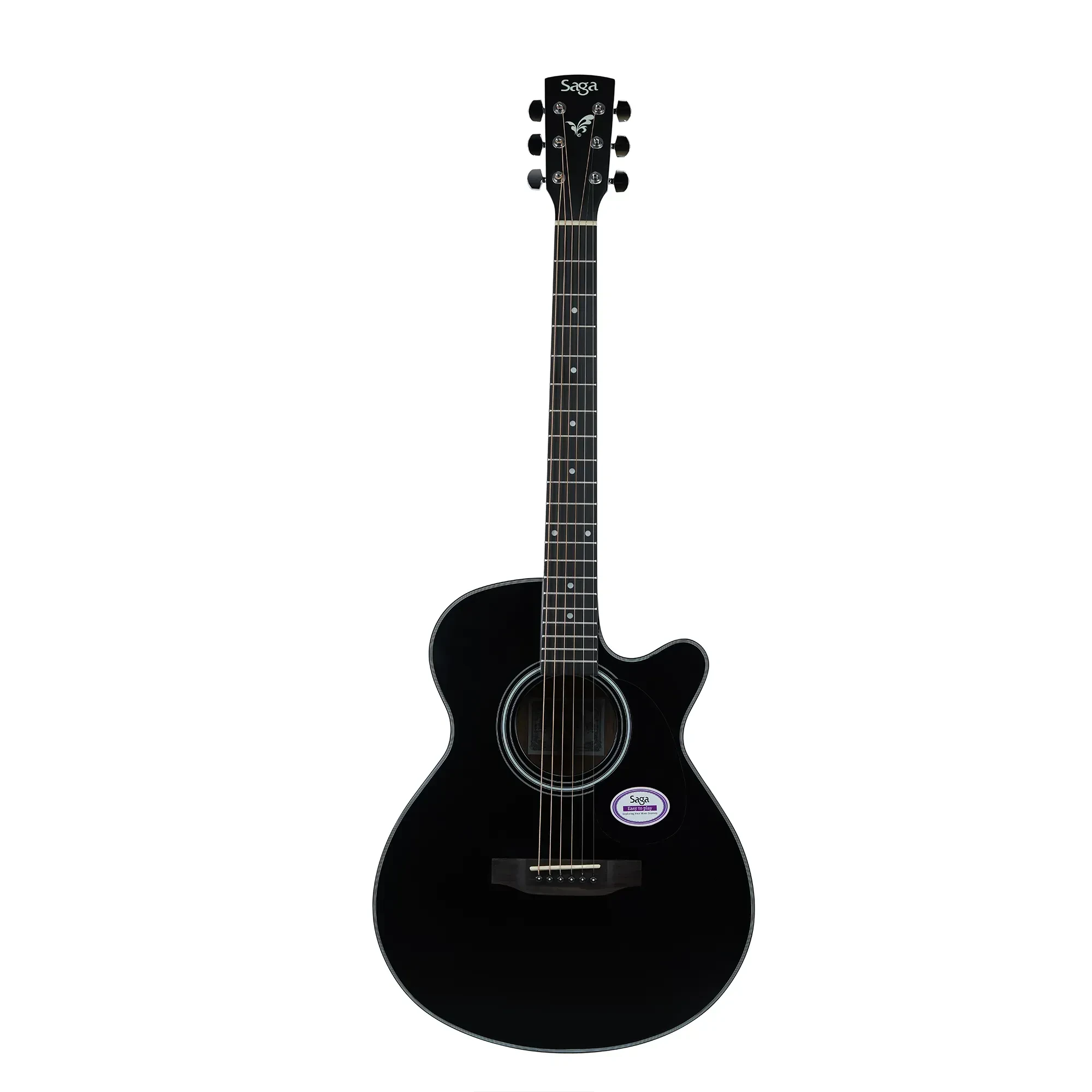 Акустическая гитара Saga SA600C Black с чехлом